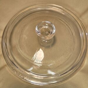 Pyrex P-31-C Clear Glass Round Casserole Lid Replacement Vintage
